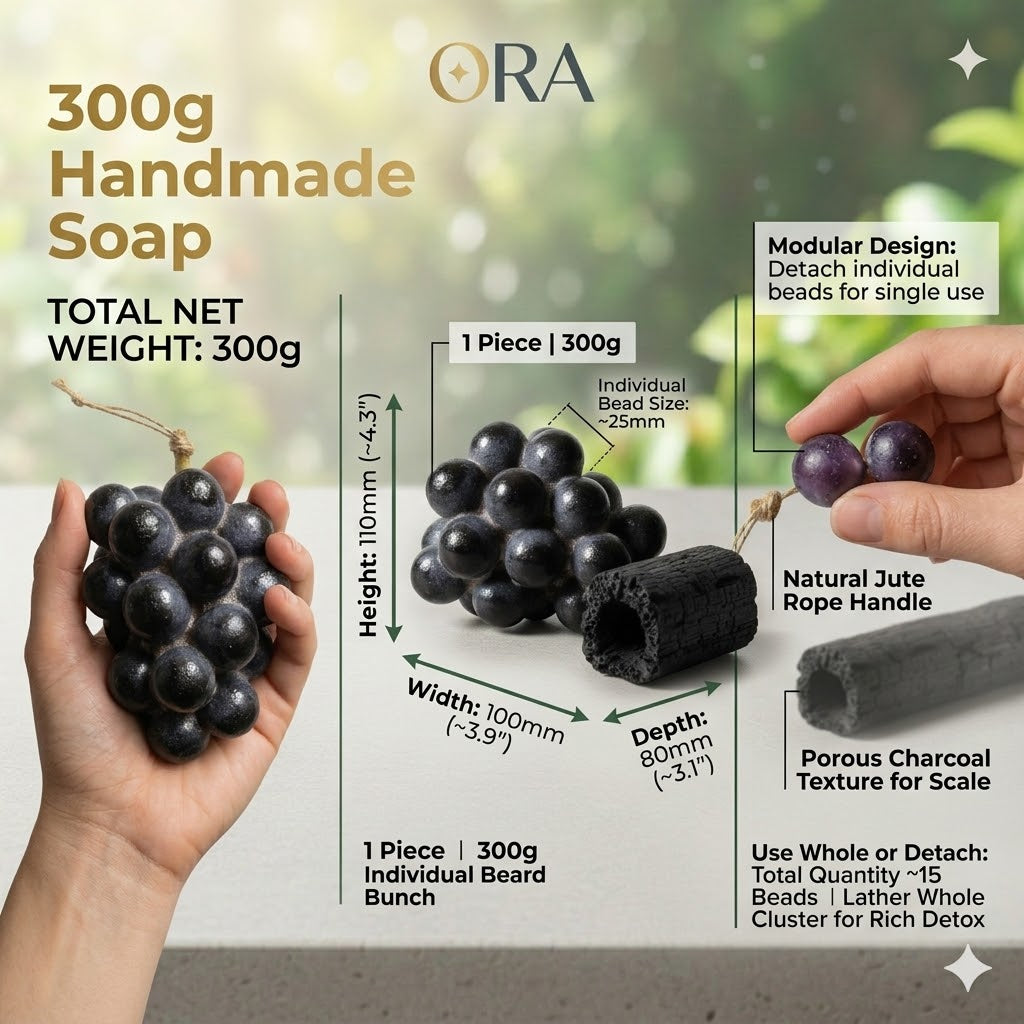 Charcoal Grape Shape Soap