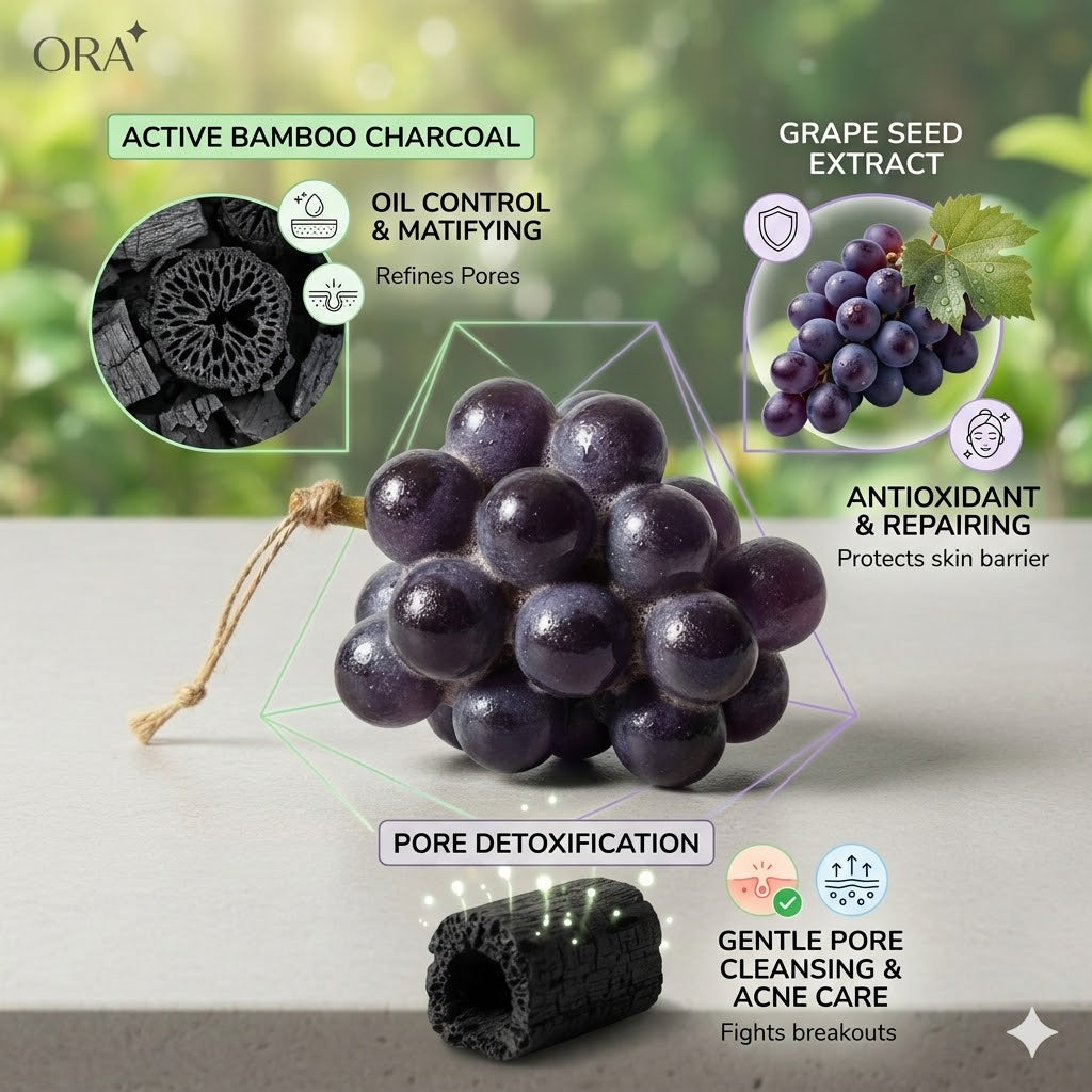 Charcoal Grape Shape Soap