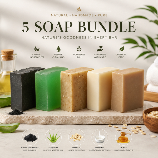 Bundle of 5 Organic Soaps